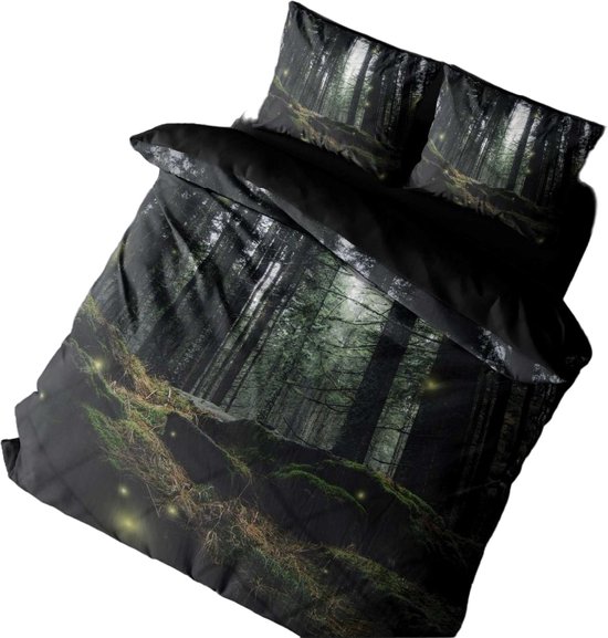 Housse de couette Dark woods - coton renforcé - 200x220 cm + 2pcs 60x70 cm