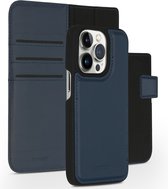 Accezz Hoesje Geschikt voor iPhone 14 Pro Hoesje Met Pasjeshouder - Accezz Premium Leather 2 in 1 Wallet Bookcase - Donkerblauw