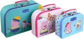 Peppa Pig kofferset - 3 Koffers - Reiskoffers - Speelgoed organizer - Speelgoed opbergen - Speelgoed opberger - Logeerkoffertje