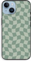 Case Company® - Hoesje geschikt voor iPhone 14 hoesje - Grid Groen - Biologisch Afbreekbaar Telefoonhoesje - Bescherming alle Kanten en Schermrand
