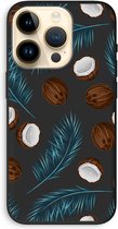 Case Company® - Hoesje geschikt voor iPhone 14 Pro hoesje - Kokosnoot - Biologisch Afbreekbaar Telefoonhoesje - Bescherming alle Kanten en Schermrand