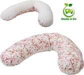 Bubaba - Body/Relax Pillow - Zwangerschapskussen - Voedingskussen met wasbare hoes (170x35cm) - Floral Spring