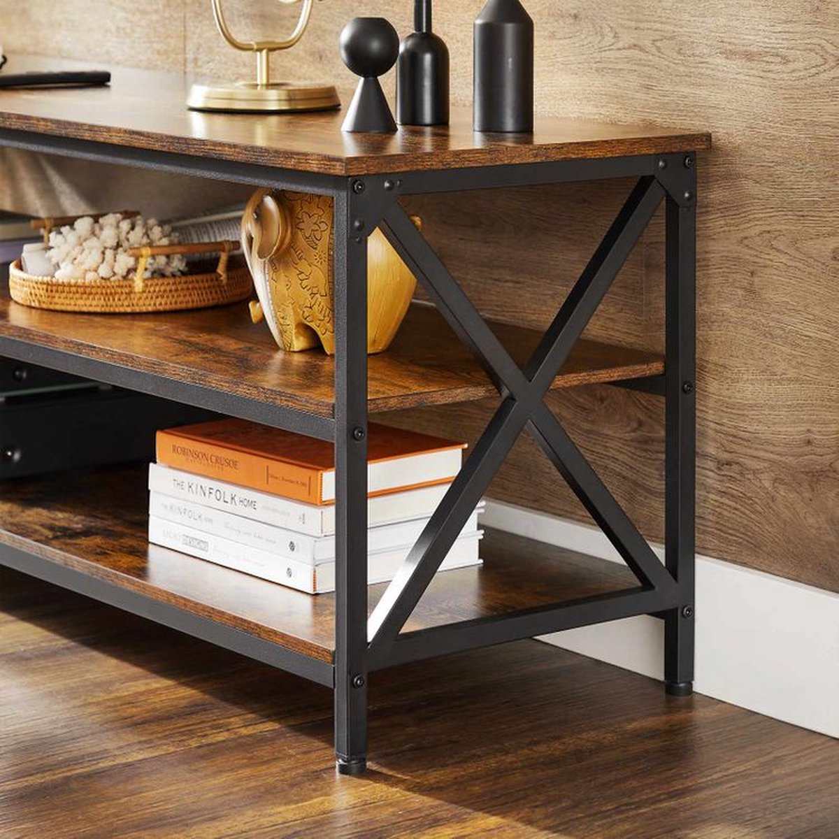 Lowboard Voor Televisie Tot 65 İnch, 147 Cm Lang, Televisietafel Met 3