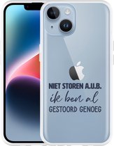 Geschikt voor Apple iPhone 14 Hoesje Niet Storen A.U.B. - Designed by Cazy