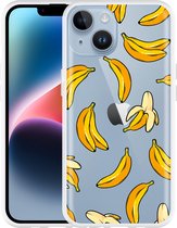 Geschikt voor Apple iPhone 14 Hoesje Banana - Designed by Cazy