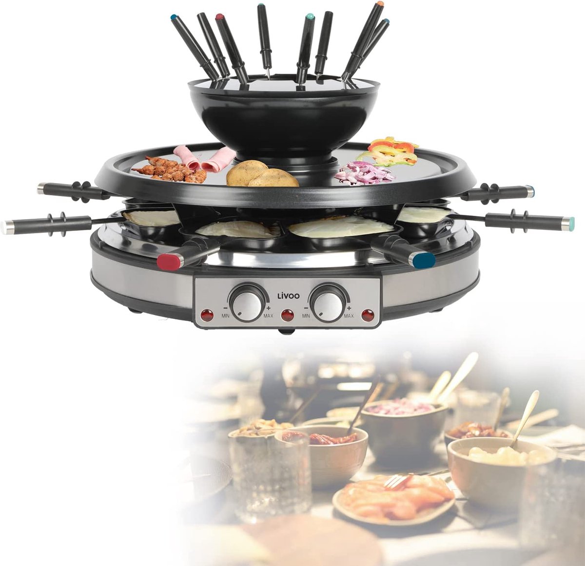 Wok électrique Tristar PZ-9130 - Volume 4.5L - Diamètre 33cm - 1500W