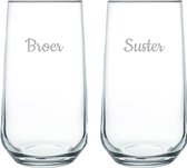 Gegraveerde Drinkglas 47cl Broer-Suster