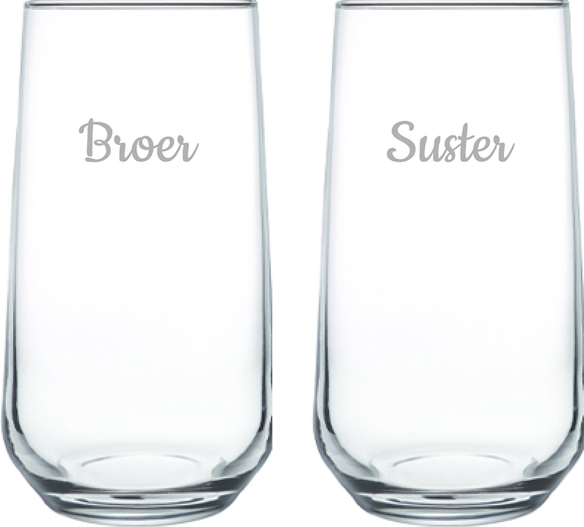 Gegraveerde Drinkglas 47cl Broer-Suster
