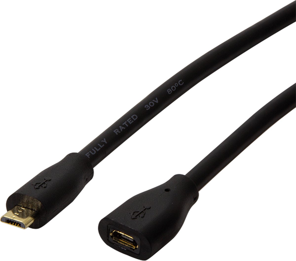 LogiLink CU0120 USB-kabel USB 2.0 0,5 m Micro-USB B Zwart