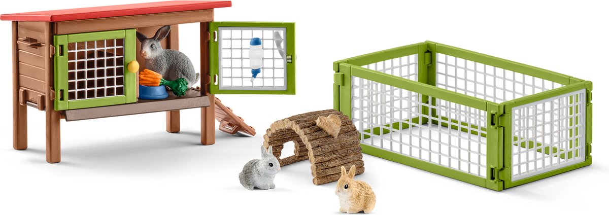 schleich FARM WORLD Speelfigurenset - Konijnenhok - Kinderspeelgoed voor Jongens en Meisjes - 3 tot 8 jaar - 42420 — afbeelding 16