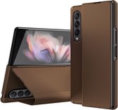 Kevlar Book Case Kunstleer Bruin Hoesje Geschikt voor Samsung Galaxy Z Fold 4