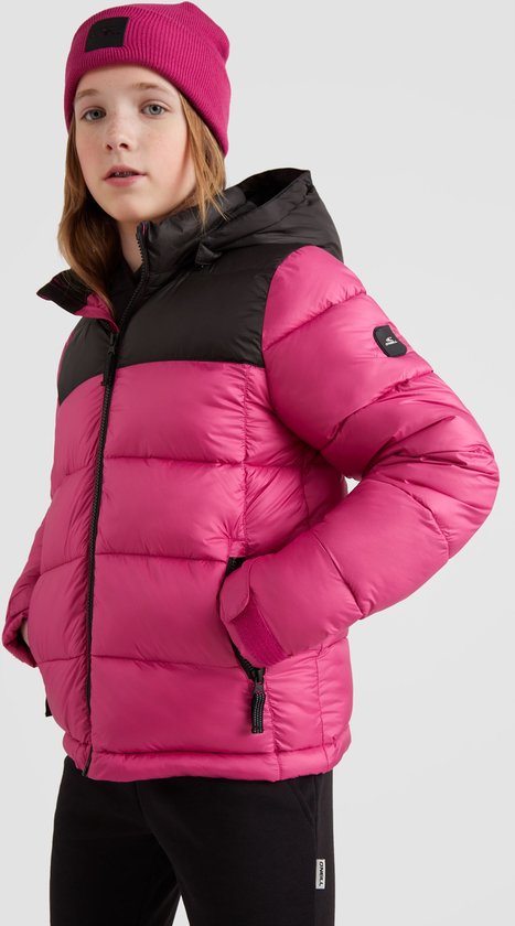 O'Neill Jacket Girls PUFFER JACKET Fuchsia Red Color Block Sport Jacket 176 - Fuchsia Red Color Block 55% Polyester, 45% Polyester recyclé
