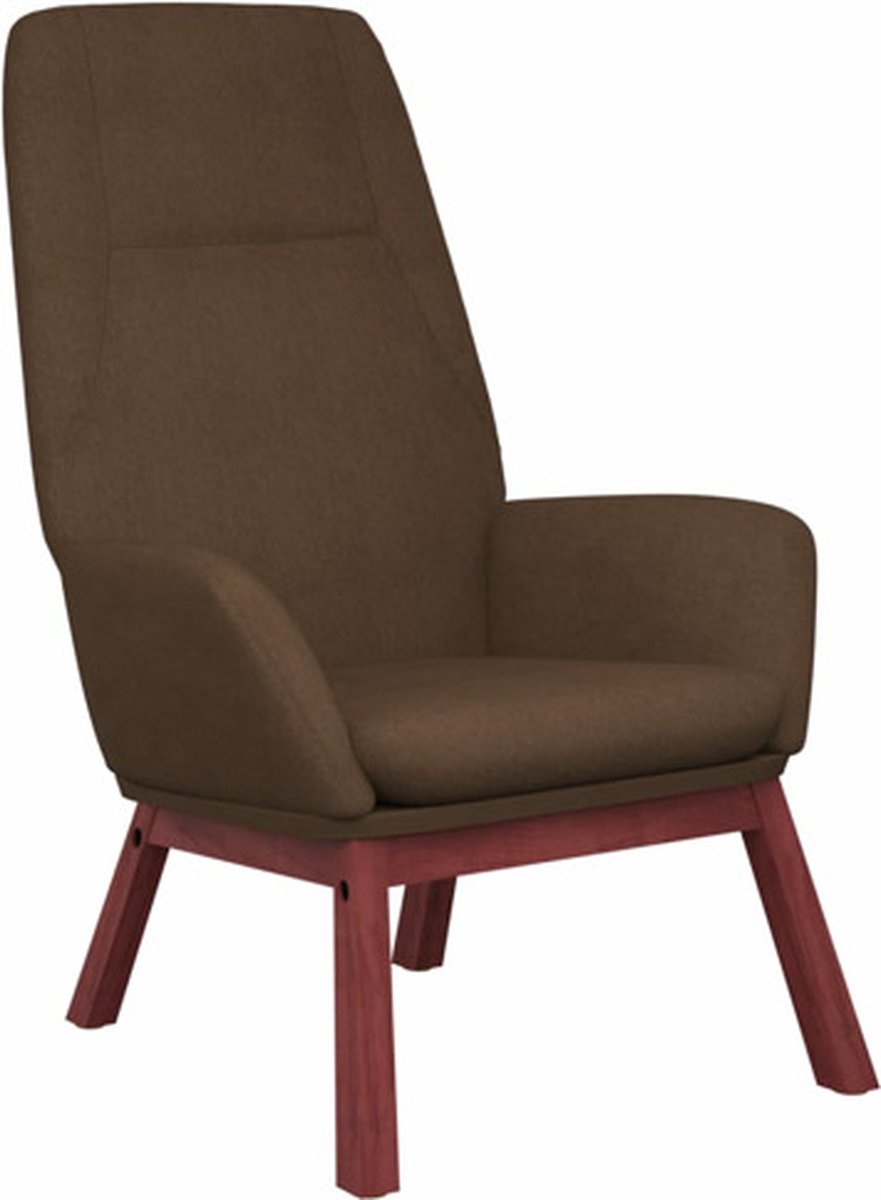 vidaXL Relaxstoel - stof - bruin