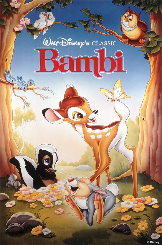 Disney Bambi | Filmposter - Canvas - 50x70 cm