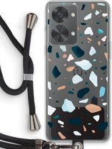 Case Company® - Hoesje met koord geschikt voor OnePlus Nord 2T hoesje met Koord - Terrazzo N°13 - Telefoonhoesje met Zwart Koord - Bescherming aan alle Kanten en Over de Schermrand