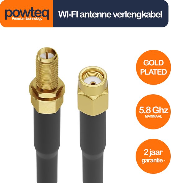 Rallonge Antenne Wi-Fi RP-SMA 10 Mètres - Pour Améliorer La Réception WLAN, Routeur, Carte PCI
