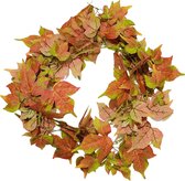 Esdoornblad krans - Herfst - Interne decoratie - Nepplanten - Herfst deur decoratie - 1.8m