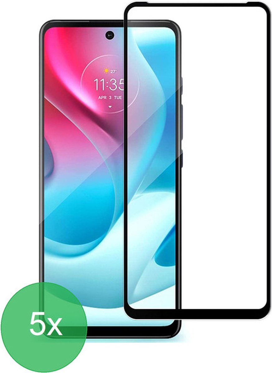Geschikt Voor: Motorola Moto G60s / G60 / G40 Fusion Full Screenprotector 5x - screen protector - volledige glas - bescherming - beschermglas - ZT Accessoires