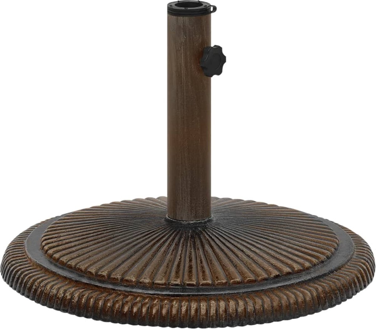 vidaXL Parasolvoet 44x44x31 cm gietijzer bronskleurig, parasol voet, parasolhouder, parasol houder, parasol voet, parasolhouders, parasol houders