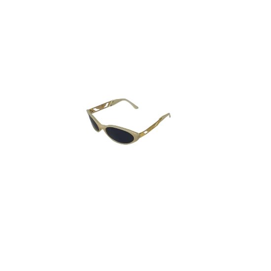 Zonnebril FRANKY - Bril - UV 400 - Crème / Goud / Zwart - Ovaal Model - Rond - Shades - Unisex - Werk - Vakantie van Catwalk88 — afbeelding 2