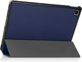 Tablet Hoes & Screenprotector geschikt voor Lenovo Tab M10 Plus (3e gen) tablet hoes en screenprotector - 2 in 1 cover - 10.6 inch - Tri-Fold Book Case - Donker Blauw