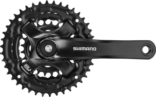 Crankstel 6/7/8 speed Shimano FC-TY501 175mm 42x34x24T - zwart van Shimano — afbeelding 2