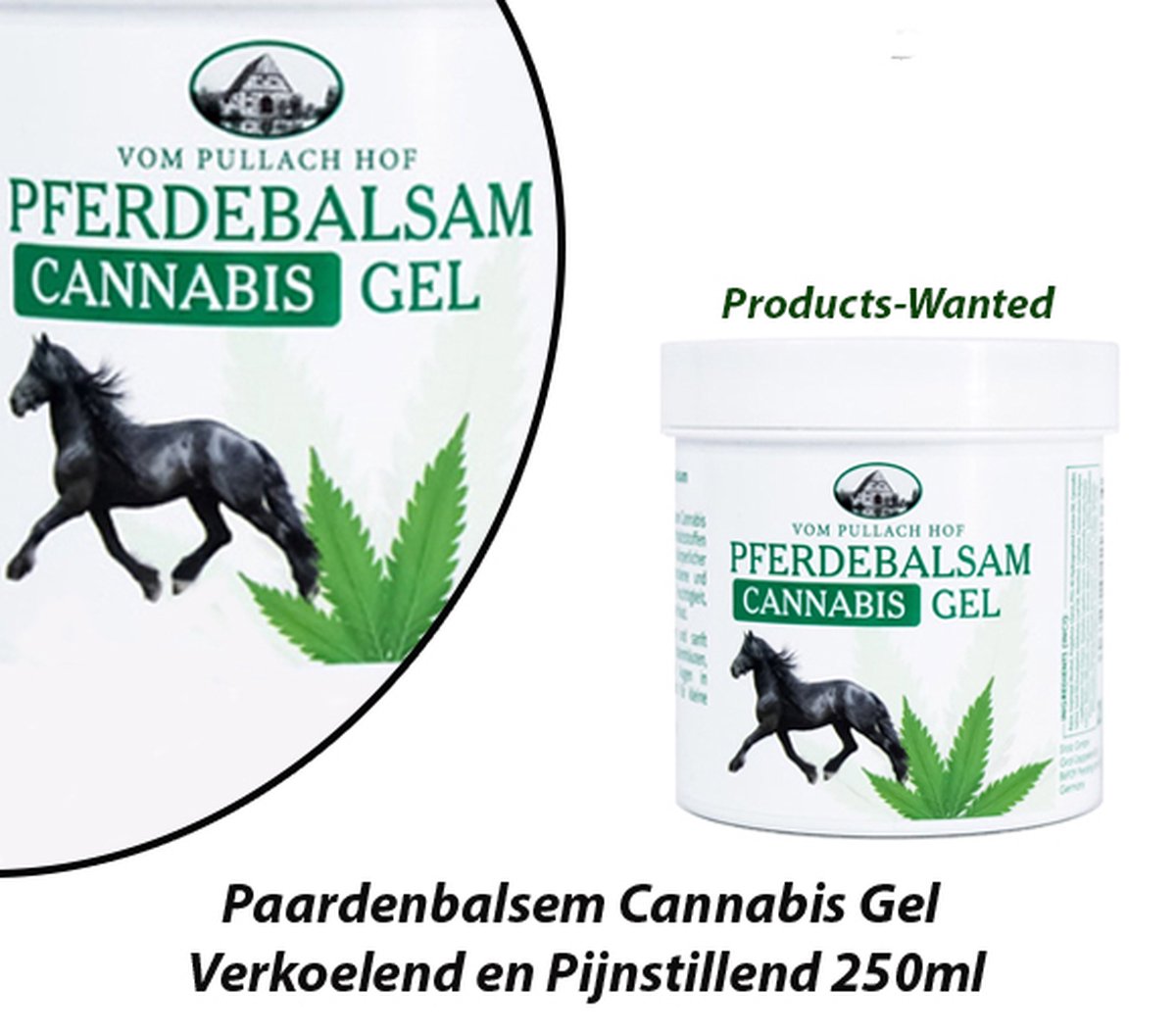 3-Poten Paardenbalsem Cannabis Gel Verkoelend en Pijnstillend 250ml