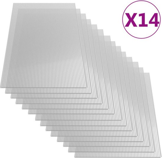 Profiel aluminium met rubbers 3.5 meter polycarbonaatplaten
