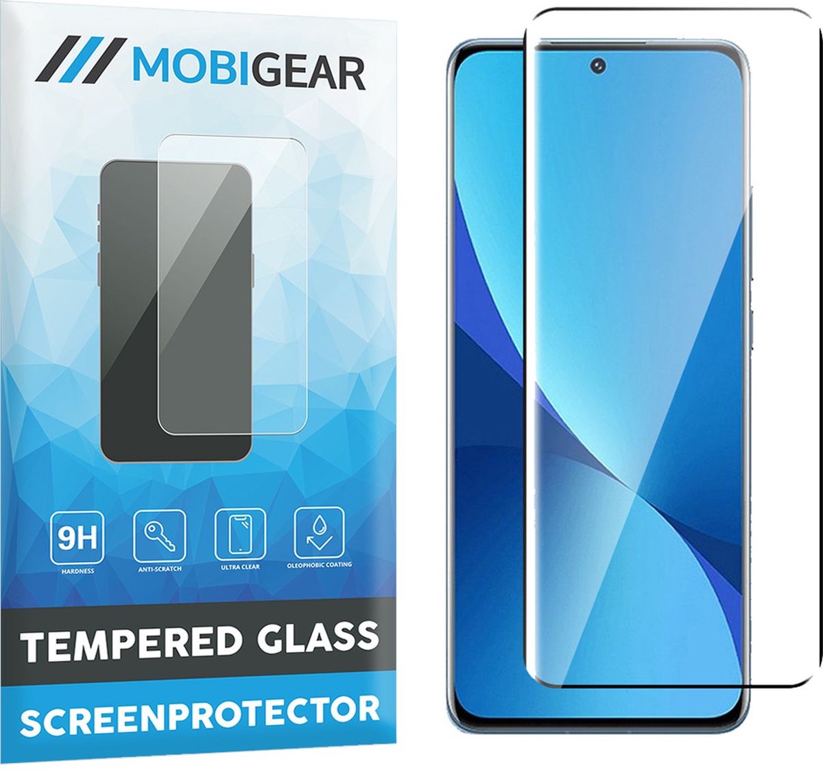 Mobigear Screenprotector geschikt voor Xiaomi 12X Glazen | Mobigear Premium Screenprotector - Case Friendly - Zwart