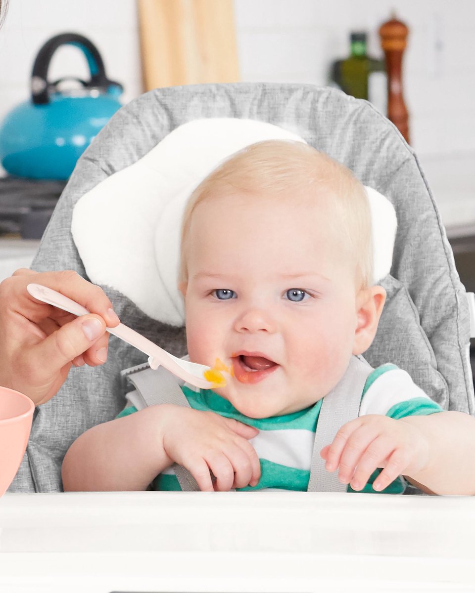 Goedkoopste Skip Hop Easy-Feed Eetlepel - Grijs/Koraalrood - 2 Stuks