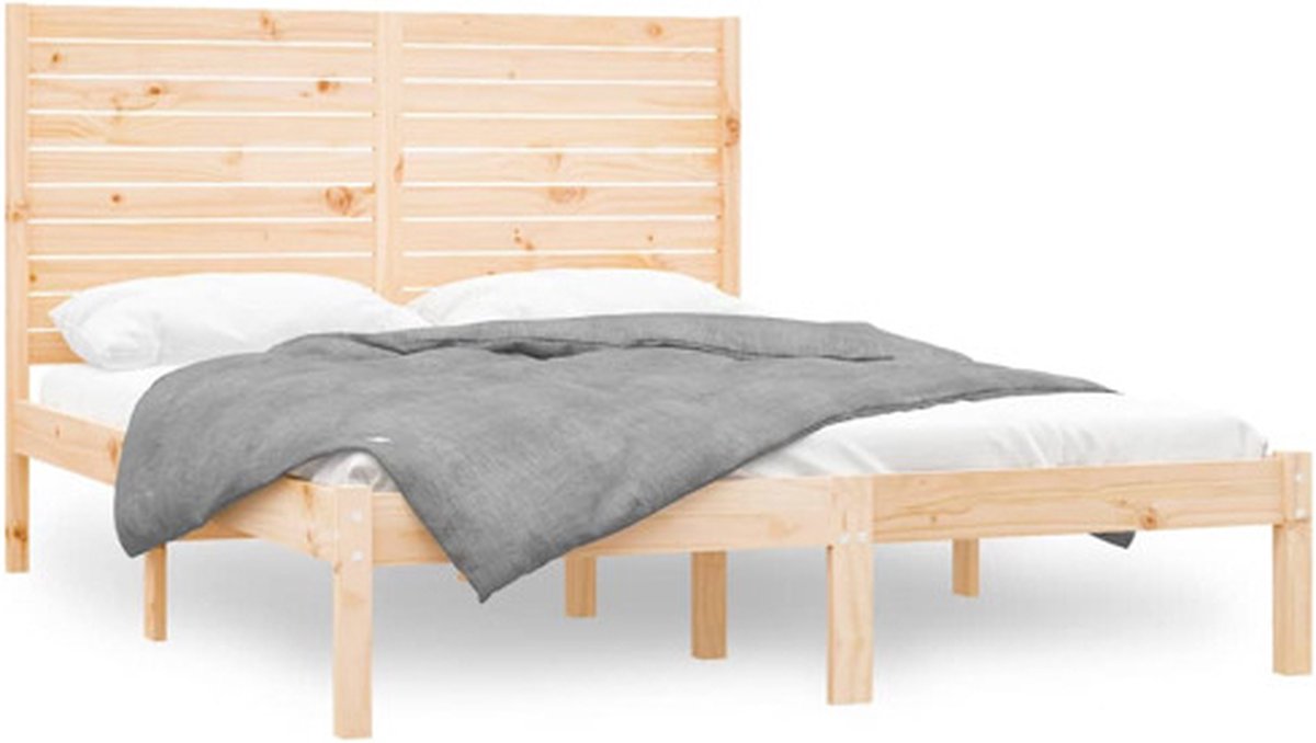 vidaXL - Bedframe - massief - hout - 140x200 - cm