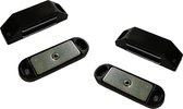 10x stuks magneetsnapper / magneetsnappers met metalen sluitplaat 6 x 1,6 x 1,6 cm - bruin - deurstoppers / deurvastzetters / magneetbevestiging