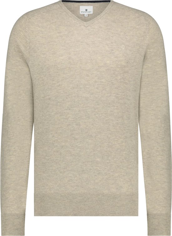 State of Art Trui Wol Beige Maat XL Regularfit