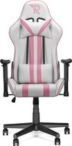 Ranqer Felix Gamestoel - Gaming Chair  / Gaming Stoel - Ergonomische Bureaustoel - Verstelbaar armleuningen - Wit / Roze
