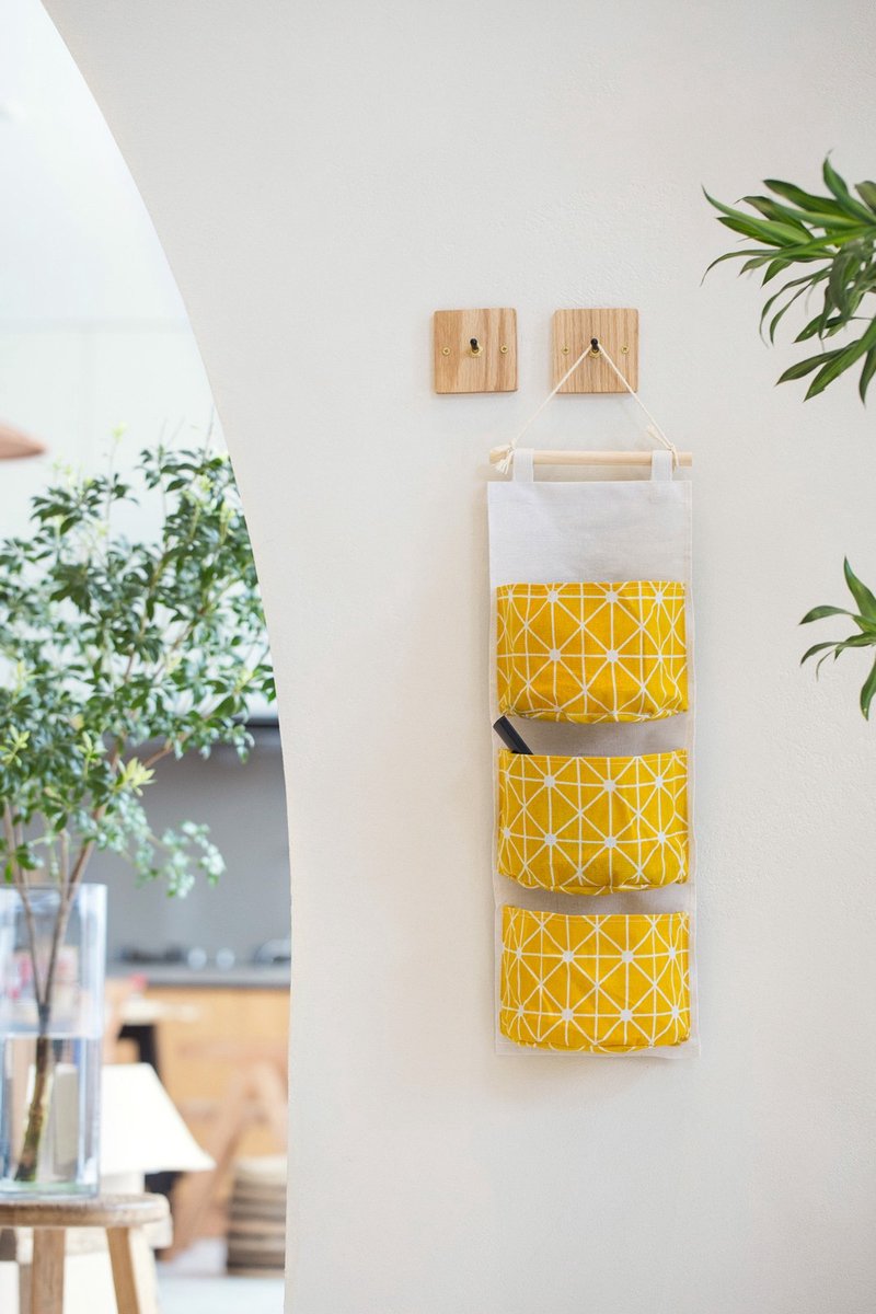 Relaxdays hangende organizer, 3 vakken, deur & wand
