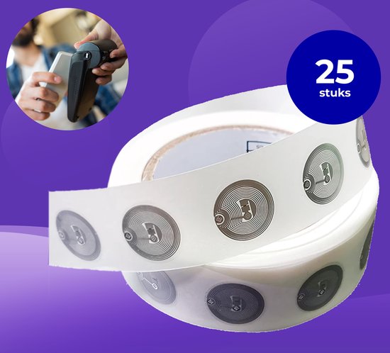 Ntag213 NFC stickers, 50 stuks, herschrijfbaar, NFC-chip