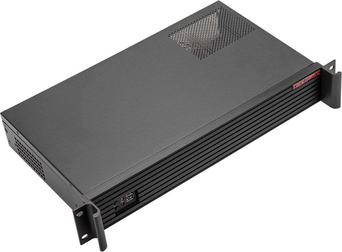 RackMatic - Rekdoos 19 "IPC mini-ITX 1.5U 1x3.5" 2x2.5 "bodem 250mm
