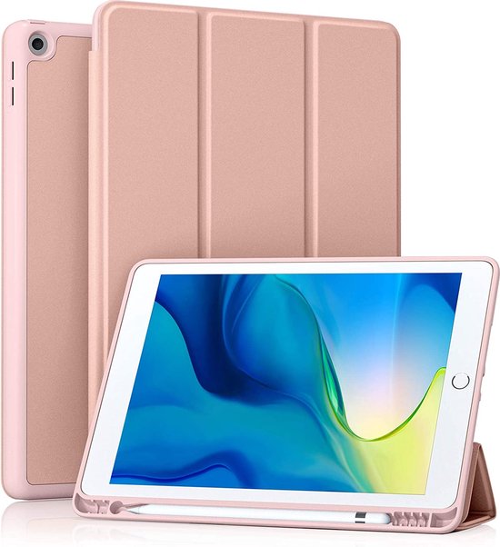 iPad 10.2 Hoesje - Tri-Fold Case - Roze - Geschikt voor de Apple iPad 7/8/9  -... | bol.com