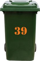 Kliko Sticker / Vuilnisbak Sticker - Nummer 39 - 15,7 x 25 - Oranje