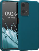 kwmobile telefoonhoesje geschikt voor OnePlus Nord CE 2 Lite 5G - Hoesje met siliconen coating - Smartphone case in mat petrol