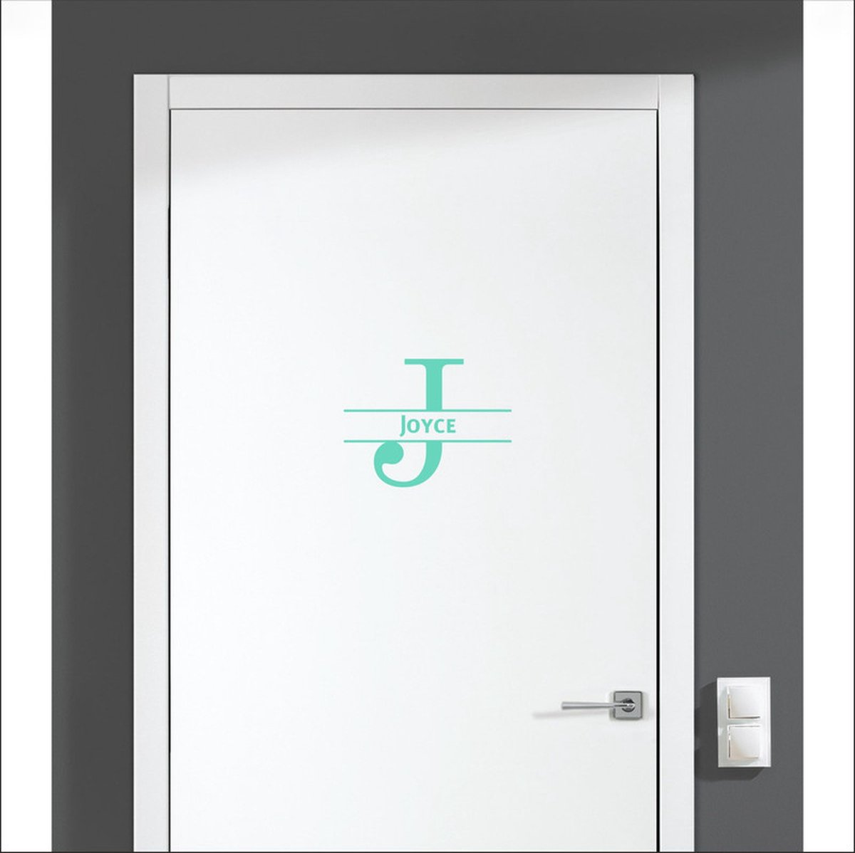 Deursticker Met Naam - Joyce - Mint
