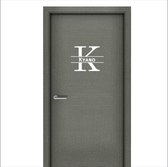 Deursticker Met Naam -  Kyano - Wit