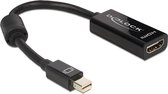Delock - Mini DisplayPort -  HDMI Adapter - Zwart - 0.2 meter