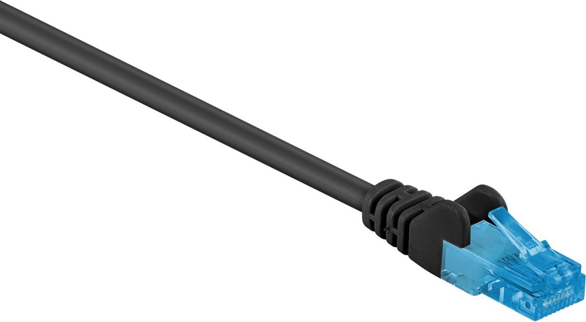 U/UTP CAT6a netwerkkabel / zwart - LSZH - 0,25 meter