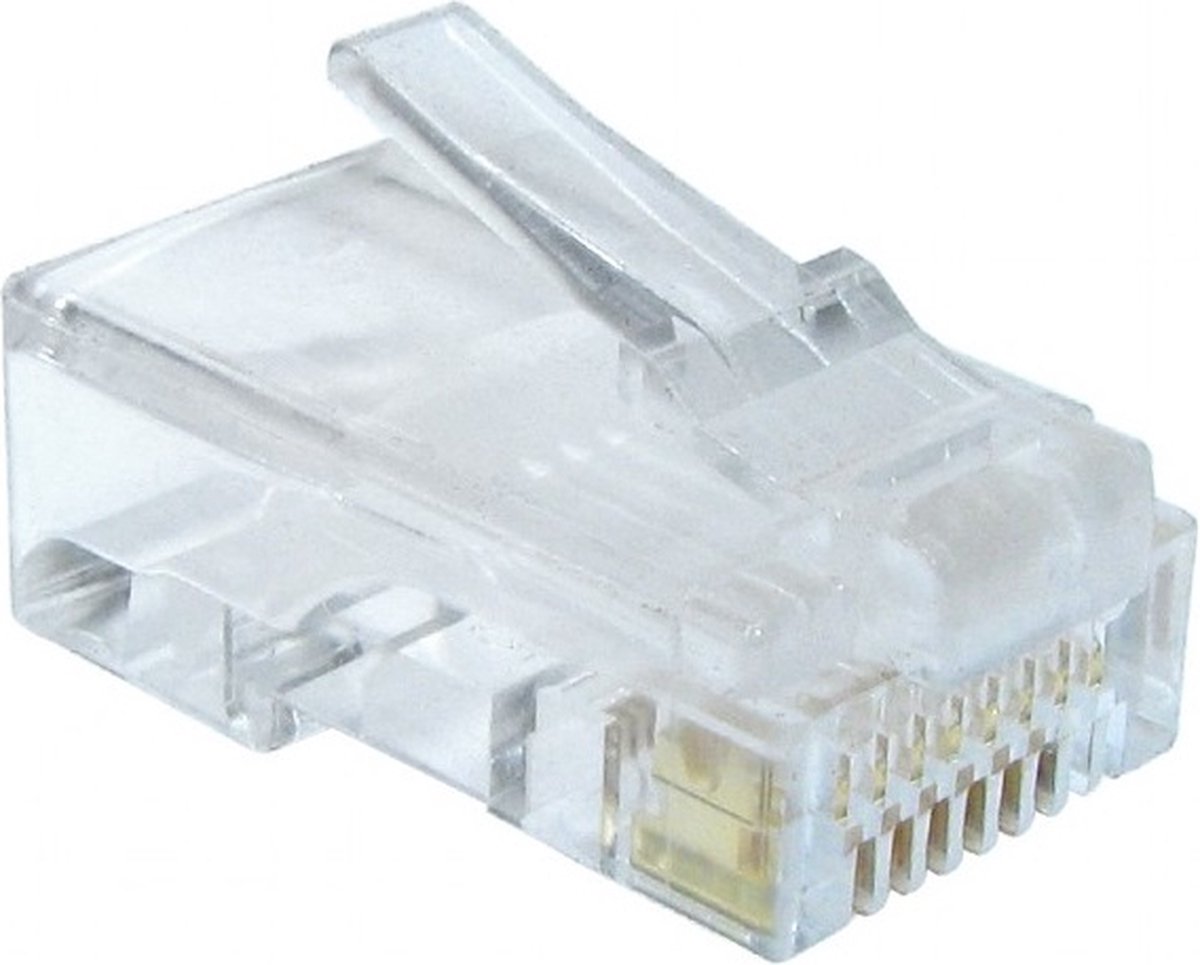 UTP connector 8-pins 8P8C (RJ45) voor CAT6, 100 stuks
