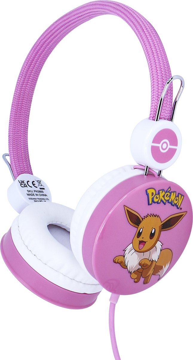 Pokémon - Eevee - Evoli - Koptelefoon voor kinderen 3-7 jaar - Roze