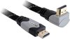 Delock - 1.4 High Speed HDMI kabel - eenzijdig haaks - 3 m - Zwart/Grijs
