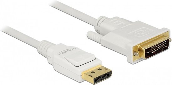 DeLOCK 83813, 1 m, DisplayPort, DVI, Mâle, Mâle, Droit