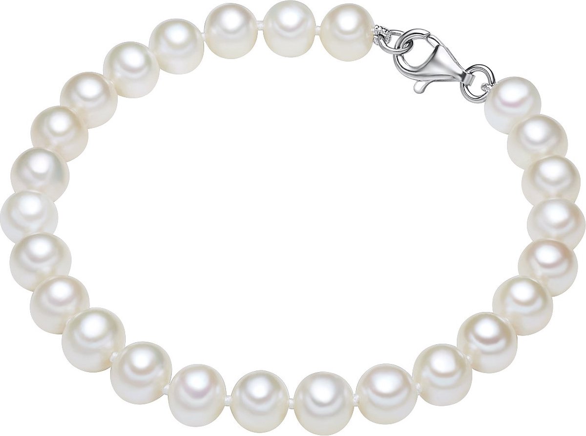 Valero Pearls Parel armband Sterling zilver Gekweekte zoetwaterparels wit