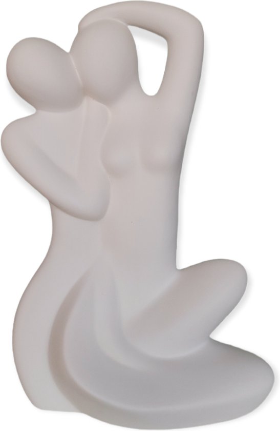 Gilde Handwerk Veilig bij jou - Sculptuur Beeld - Wit - Keramiek -  37cm